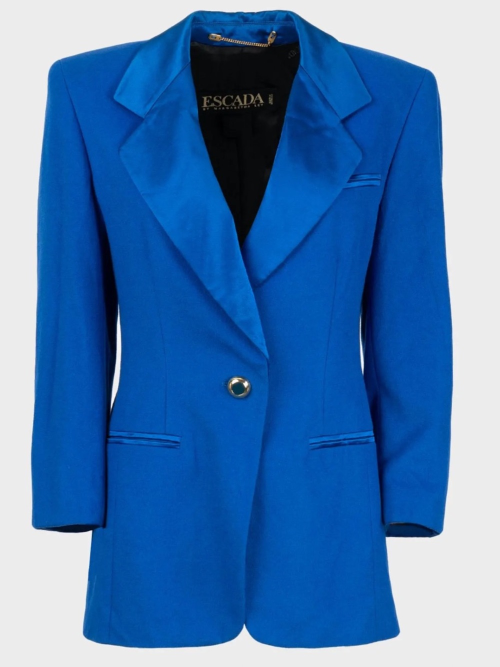 Escada Vibrant Cobalt Single-Button Blazer